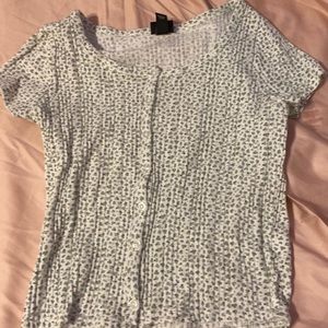 Girls 7/8 cute shirt with buttons kids girls cool pretty floral design